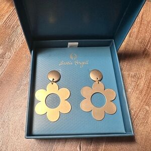 NEW Darbie Angell Gold Tone Geometric Earrings